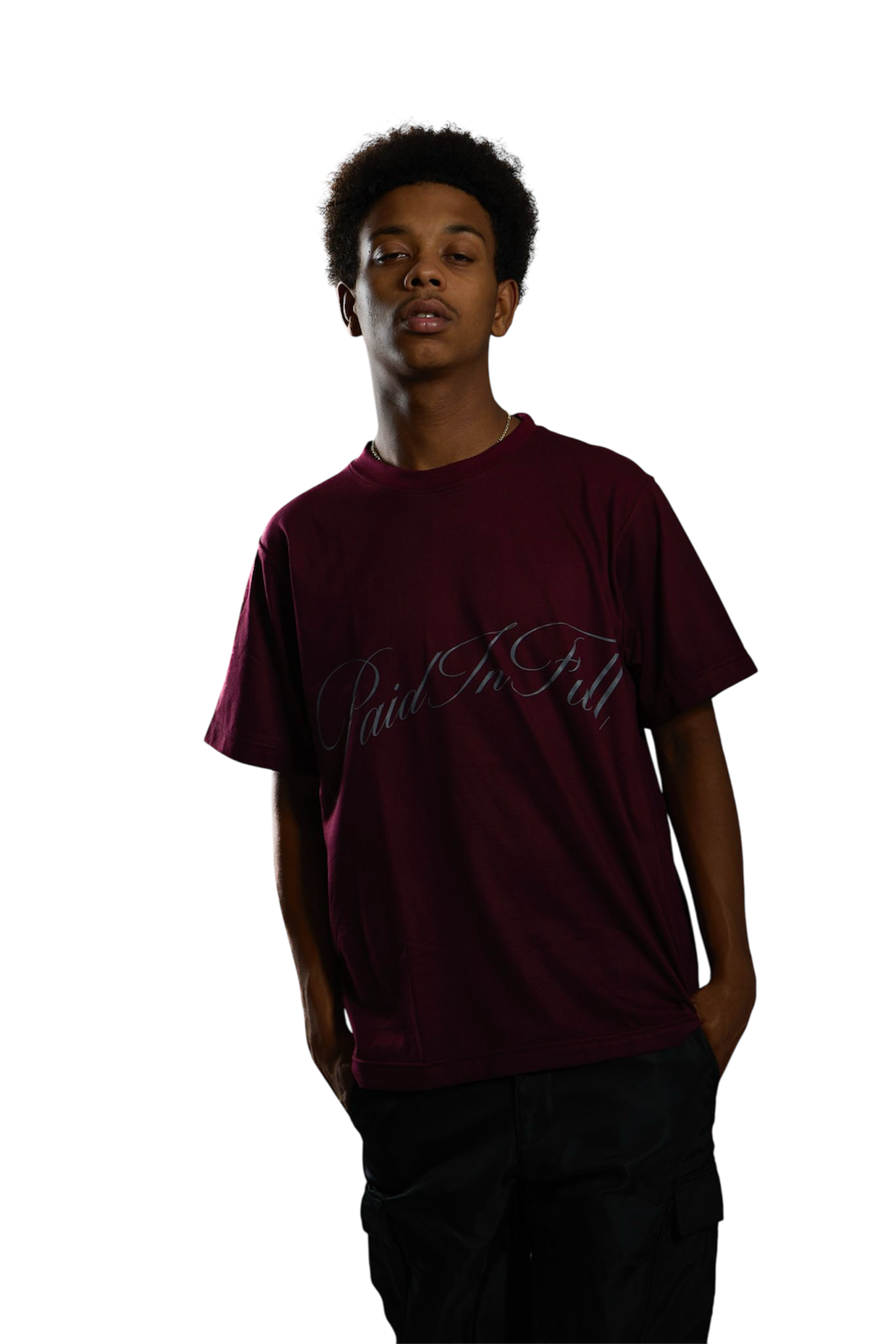 T-Shirt Paid In Full Bordeaux